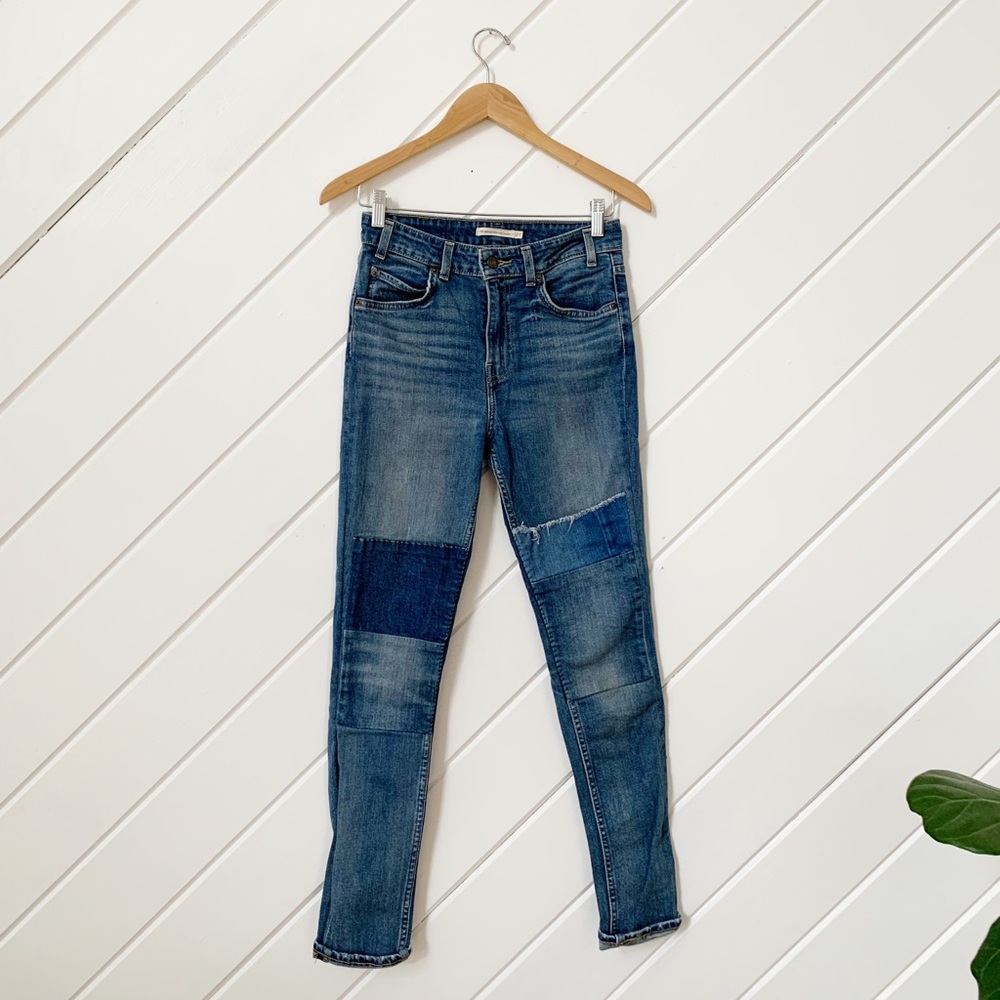 Levi Vintage hi-rise skinny patchwork jeans, 27